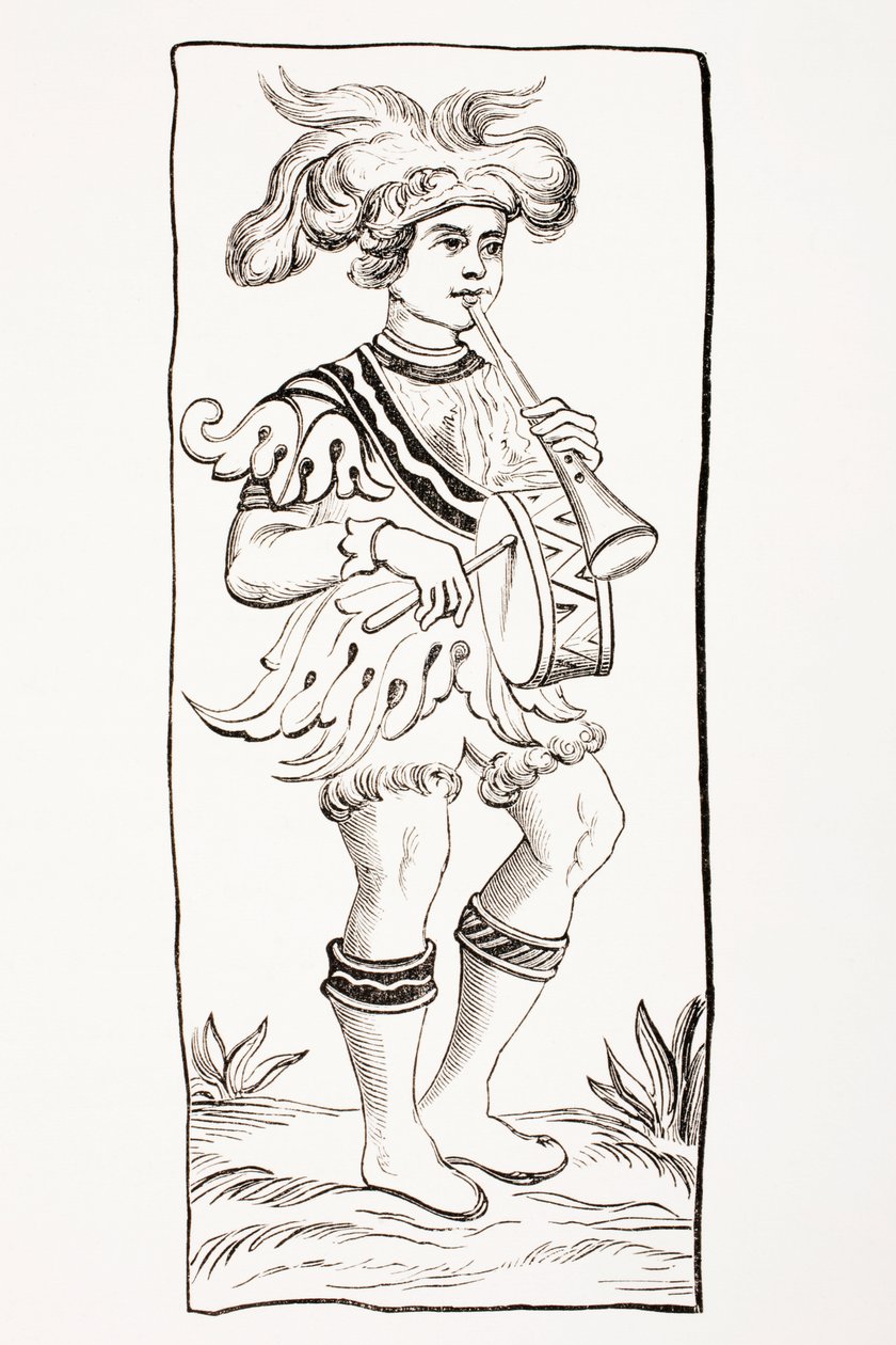 Jokerkortet fra en tarotstokk fra 1400-tallet, fra 