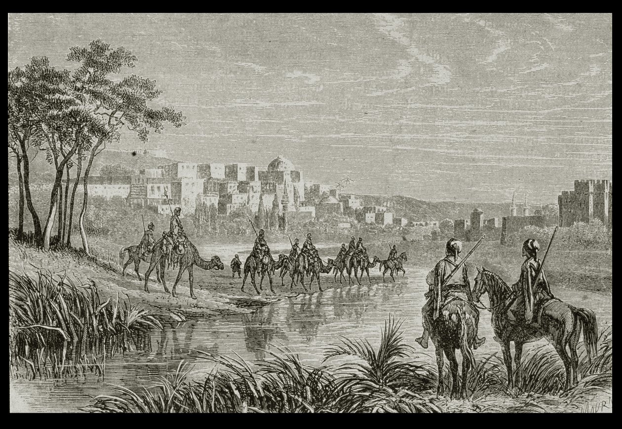 Tripoli på 1860-tallet, gravert av Charles Maurand av French School