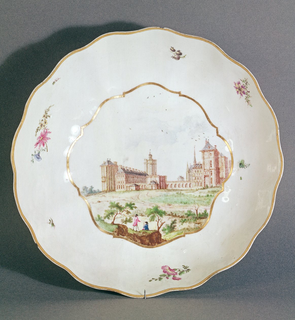 Vincennes tallerken, ca. 1745 (porselen) av French School