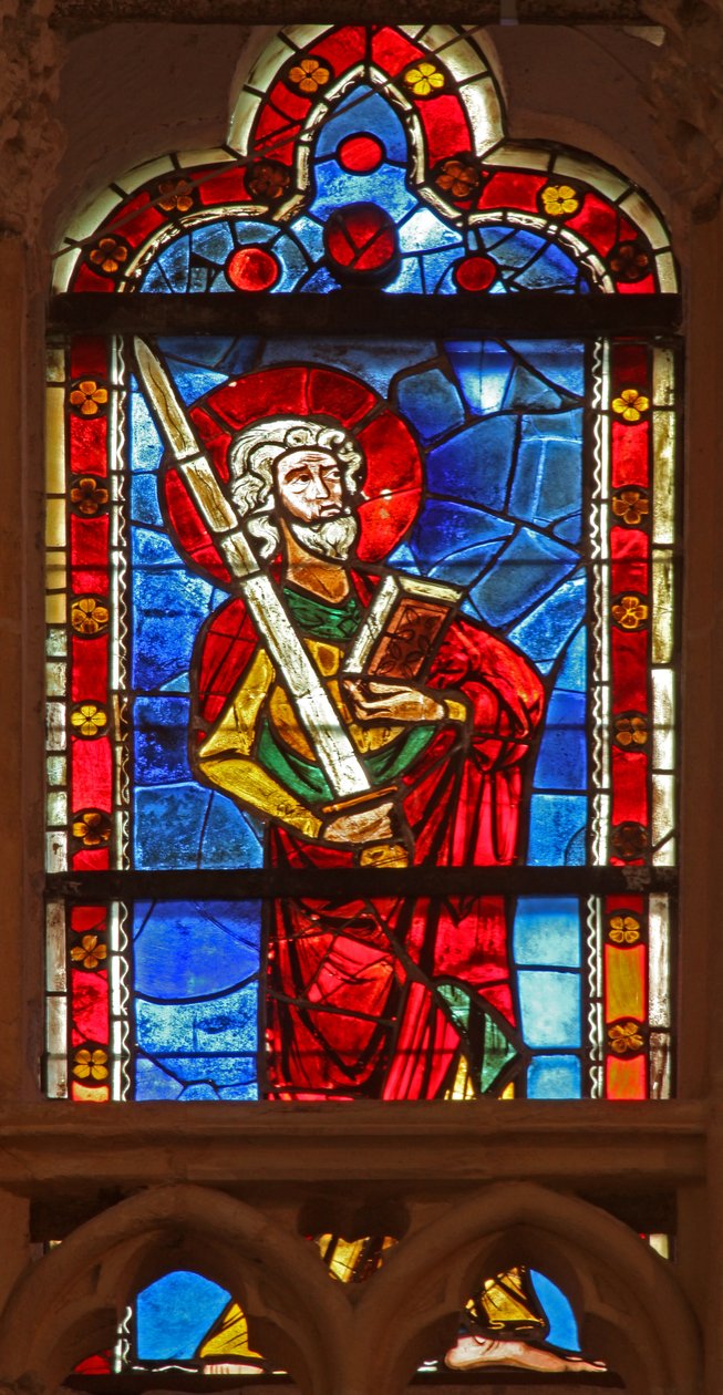 Vindu w101 som viser St Paul (farget glass) av French School