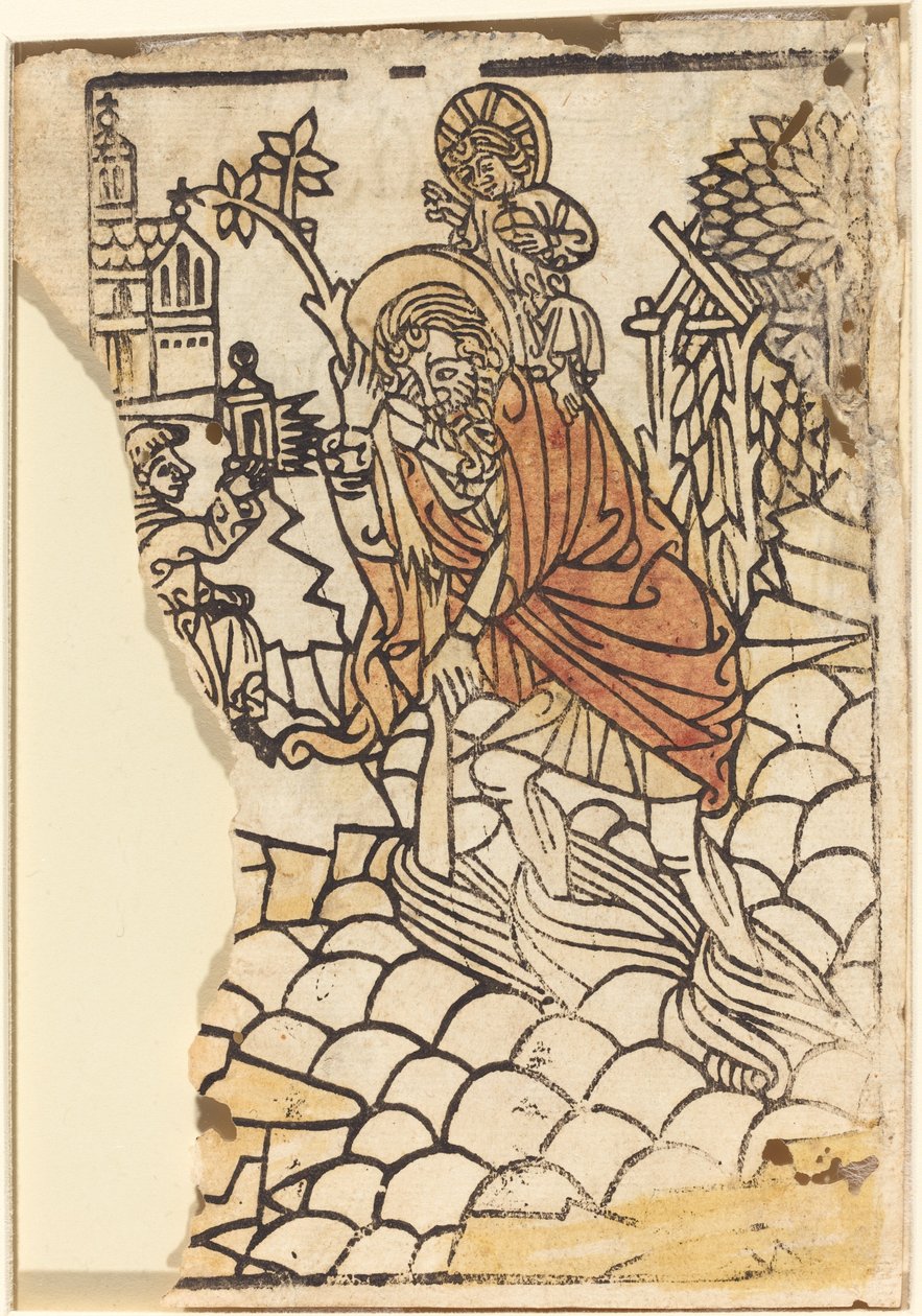 Saint Christopher [recto] av French 15th Century