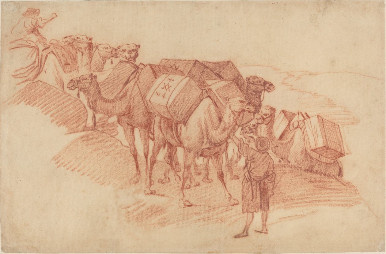 Camel Caravan av French 18th Century