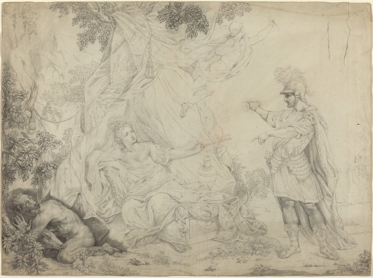 Circe og Ulysses av French 19th Century