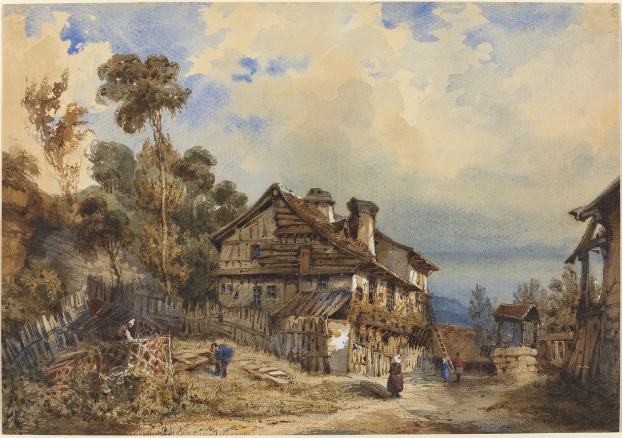 Rustikk landskap av French 19th Century