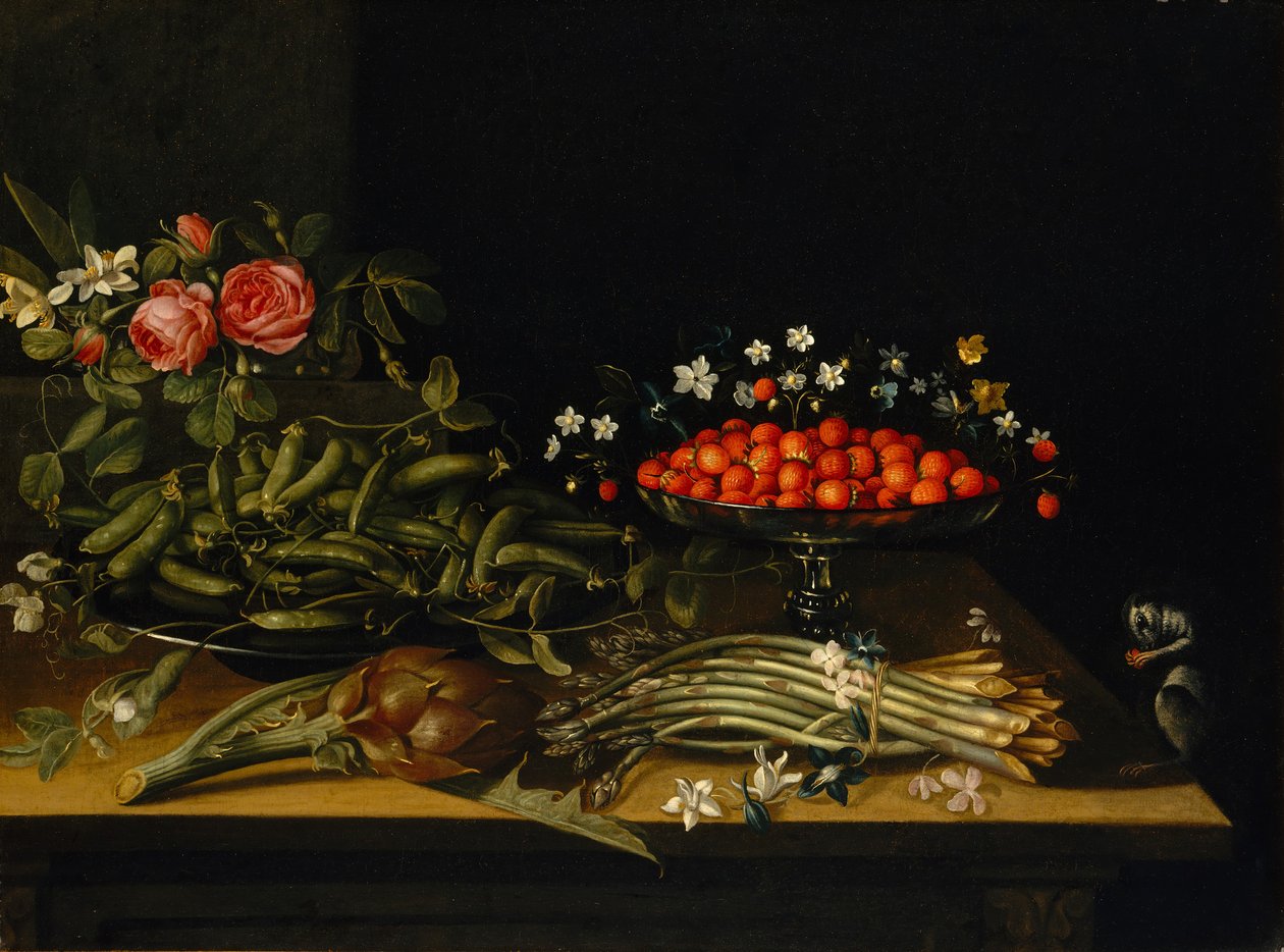 Stilleben med jordbær. av French Painter