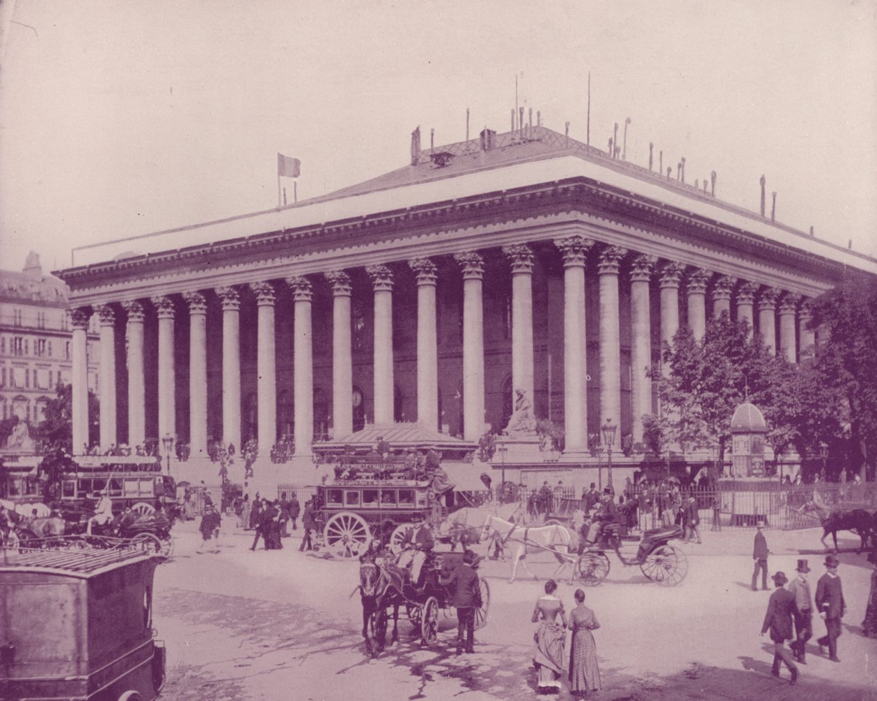 Paris: The Bourse (s/hvitt bilde) av French Photographer