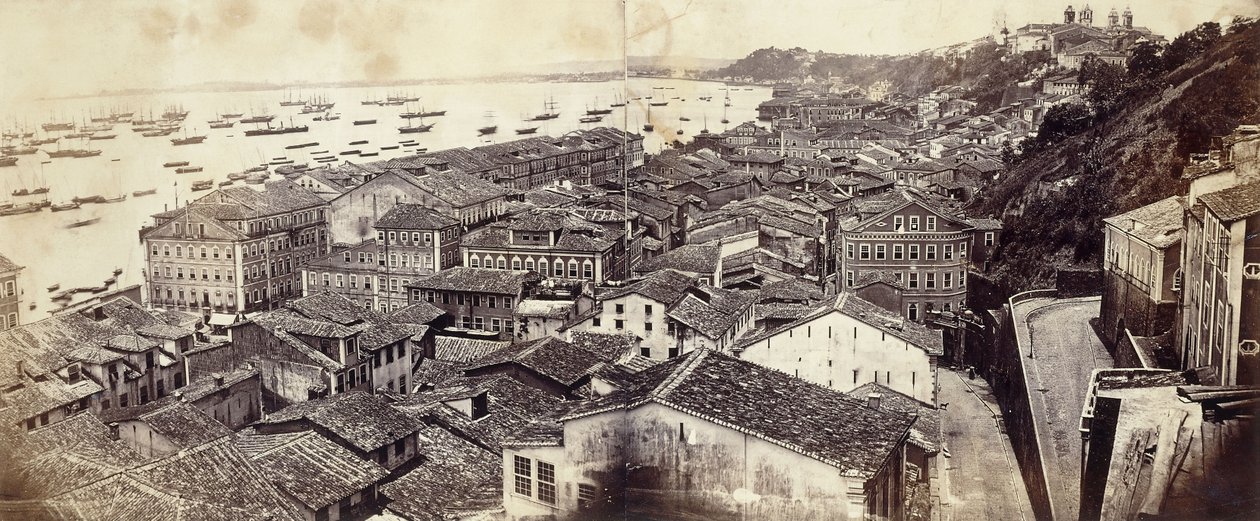 Utsikt over Bahia, ca. 1864-8 av French Photographer