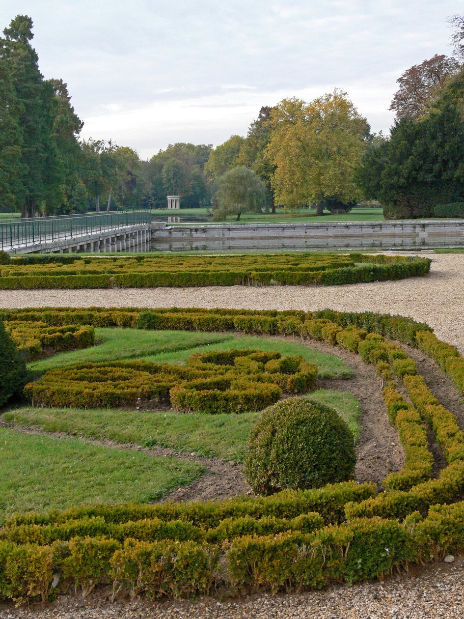 Utsikt over Chateau: hagene av French School