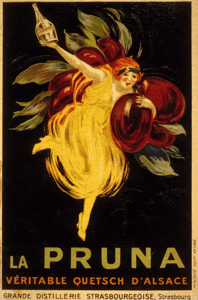 Annonse for Pruna (farge litho) av French School