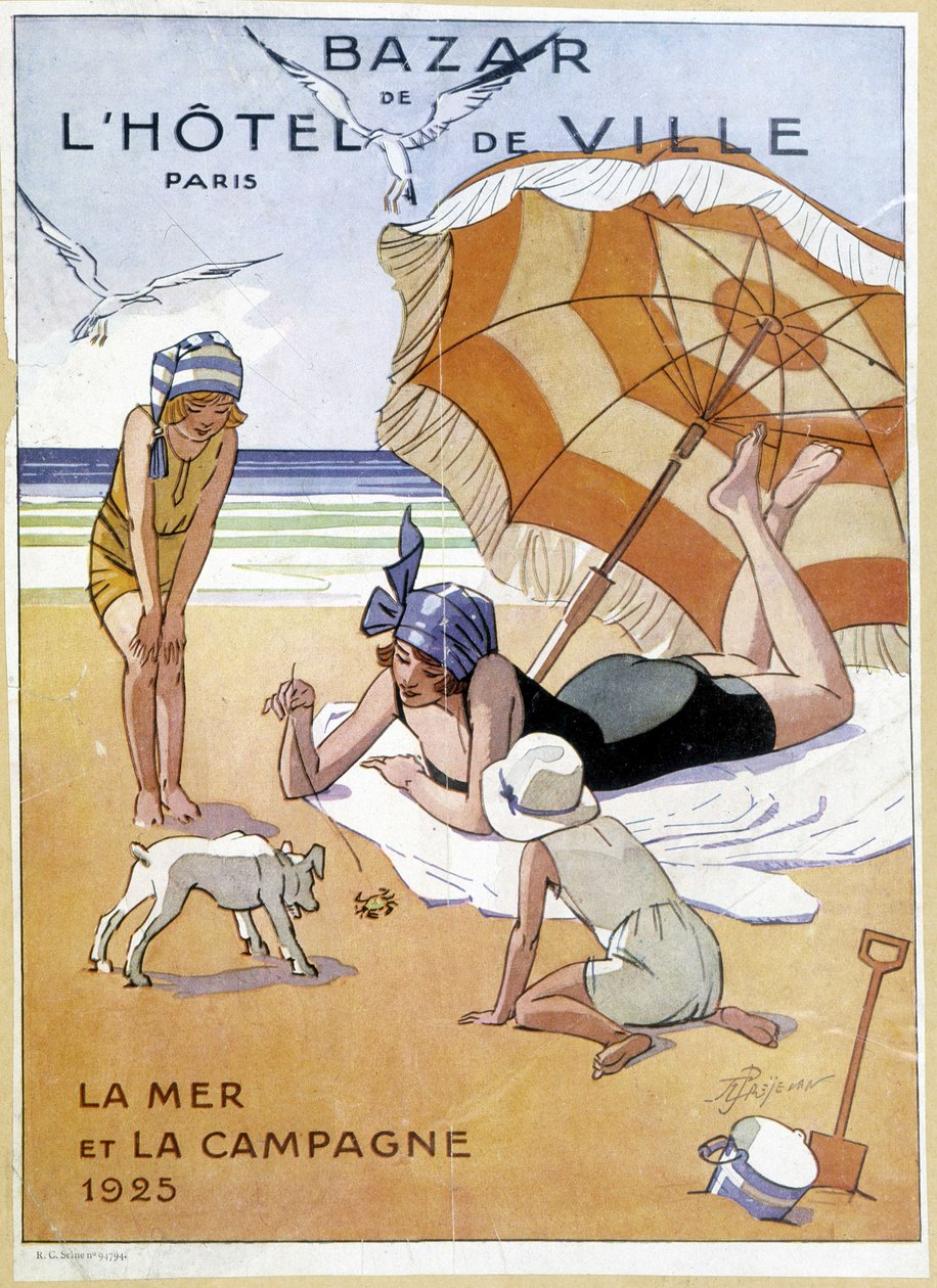 Reklame "" Bazar Hotel de Ville"". av French School