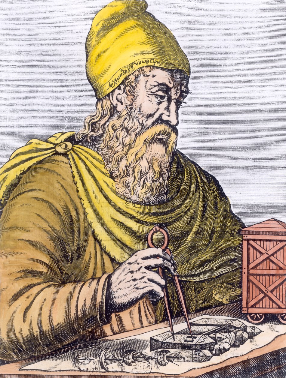 Arkimedes (287–212 f.Kr.) (senere fargelegging) av French School