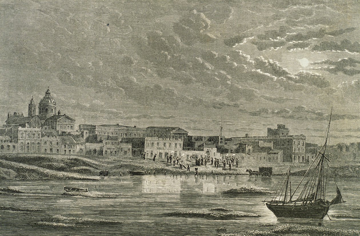 Buenos Aires på 1860-tallet (gravering) av French School