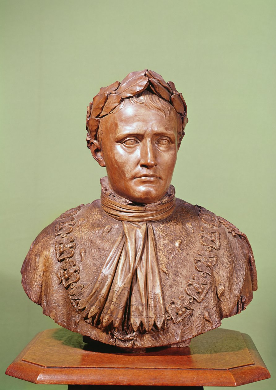 Byste av Napoleon I (1769-1821) (gips) av French School