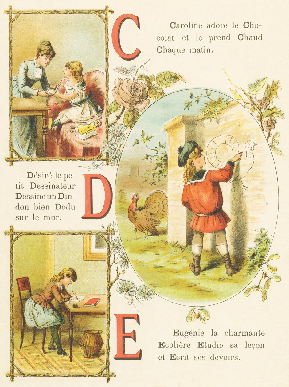 C D E: Sjokolade, Draftsman, Tyrkia av French School