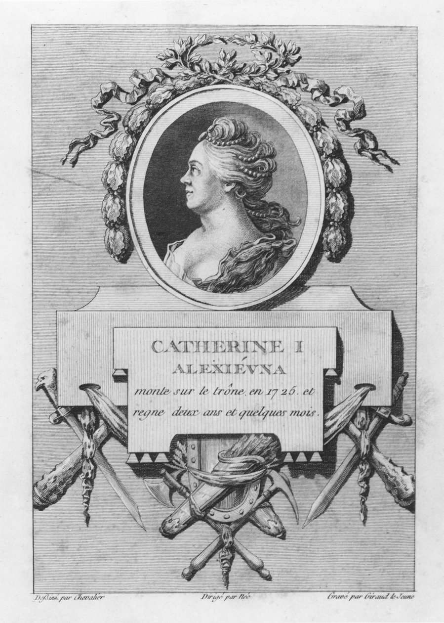 Katarina I av Russland (gravering) av French School