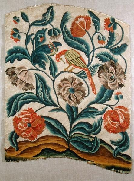 Stolrygg, ca. 1725-50 (broderi på lerret) av French School