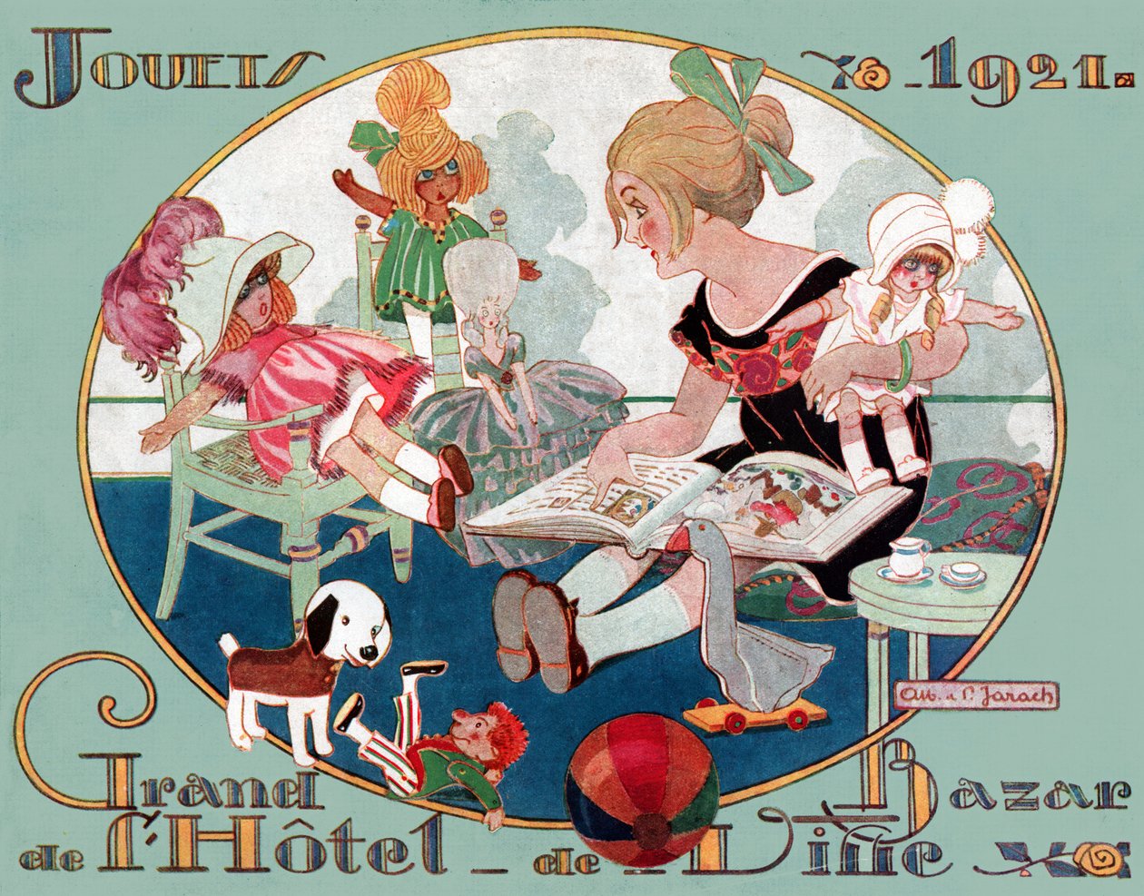 Juleleker. 1921 (gravering) av French School