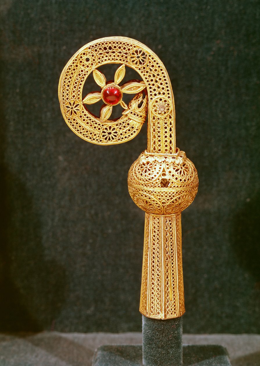 Crozier of St. Robert, c.1100 (forgylt sølv) av French School