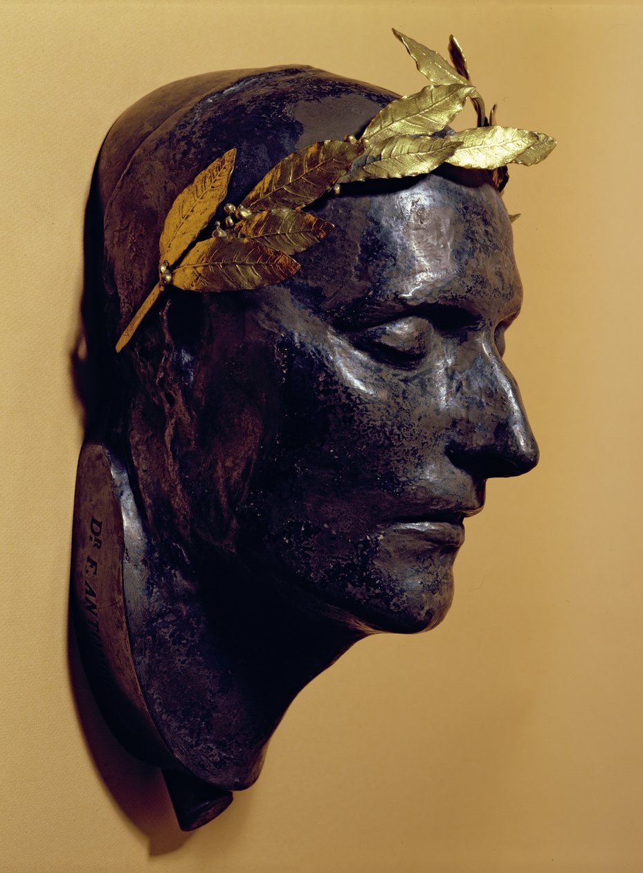 Dødsmaske til Napoleon Bonaparte (1769-1821) av French School