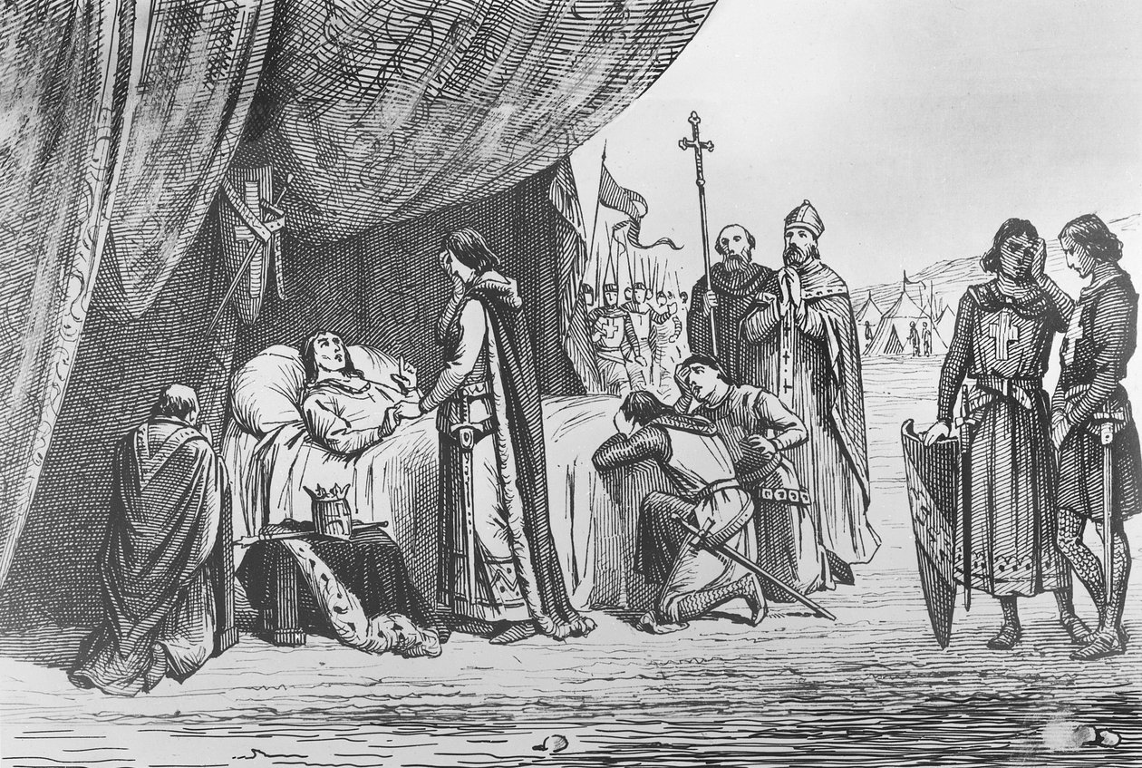 Ludvig IXs død i 1270 (gravering) av French School