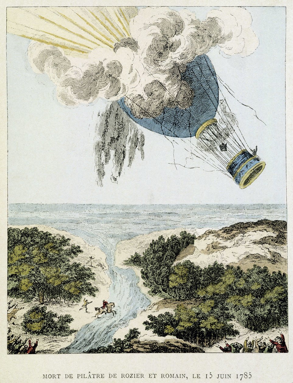 Pilâtre de Rozier et Romains død av French School