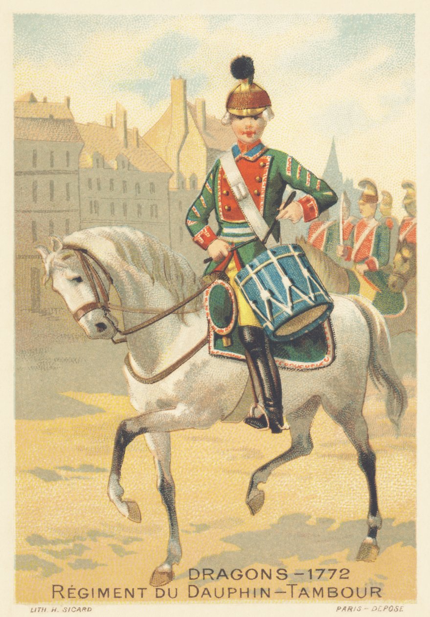 Dragons, Regiment du Dauphin, Drambour i 1772 av French School