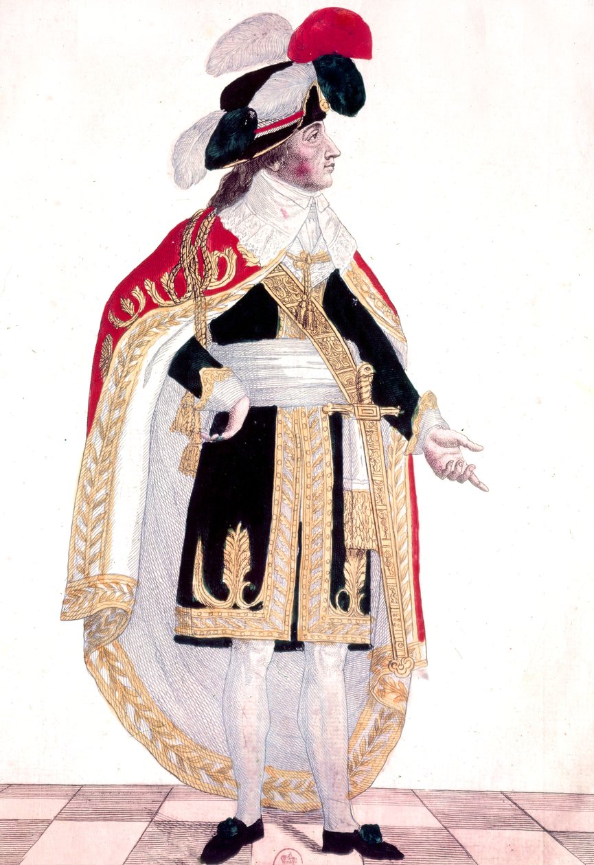 Emmanuel Joseph Sieyes (farget gravering) av French School