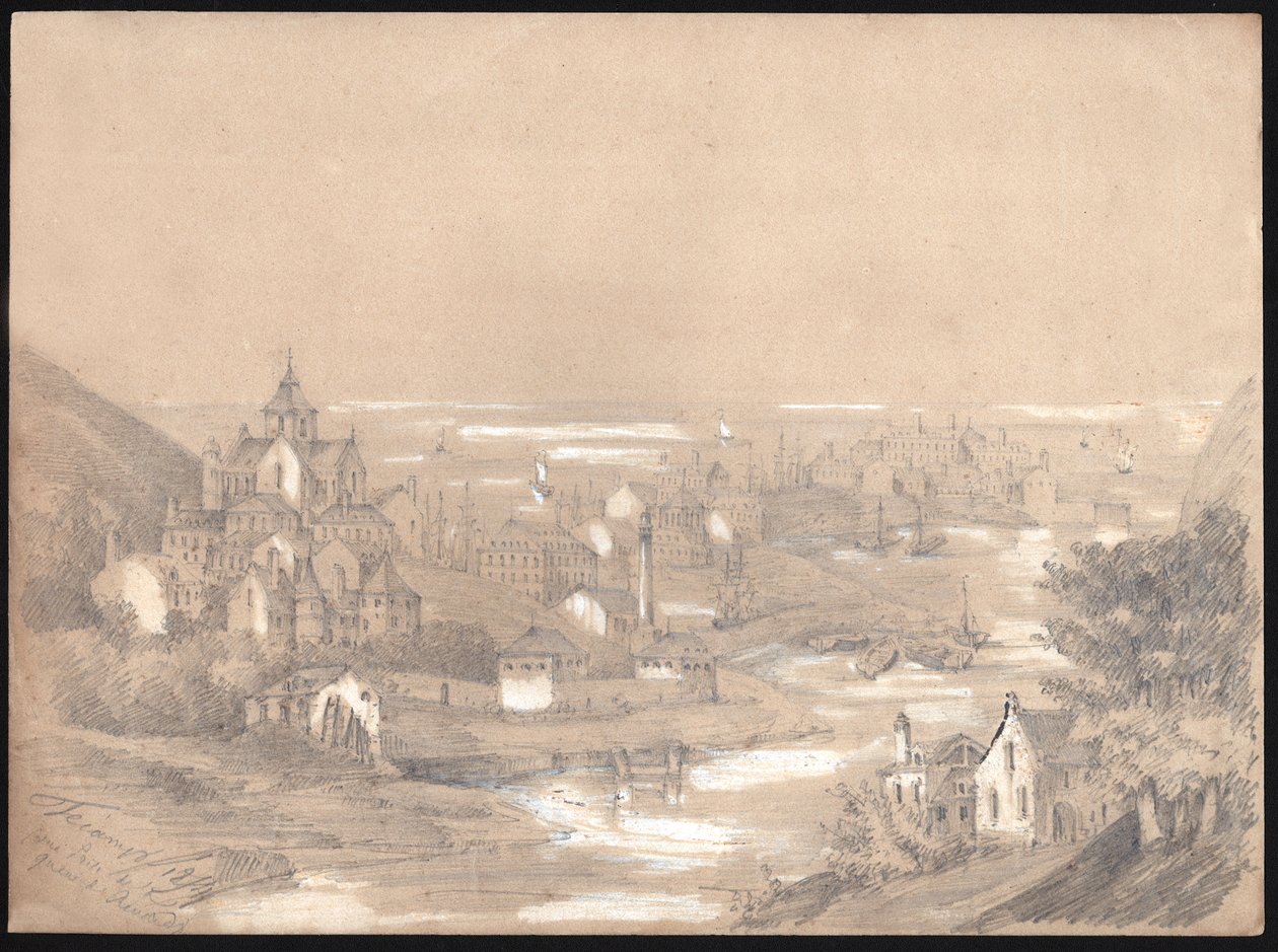 Fecamp, Frankrike. (tegning av French School