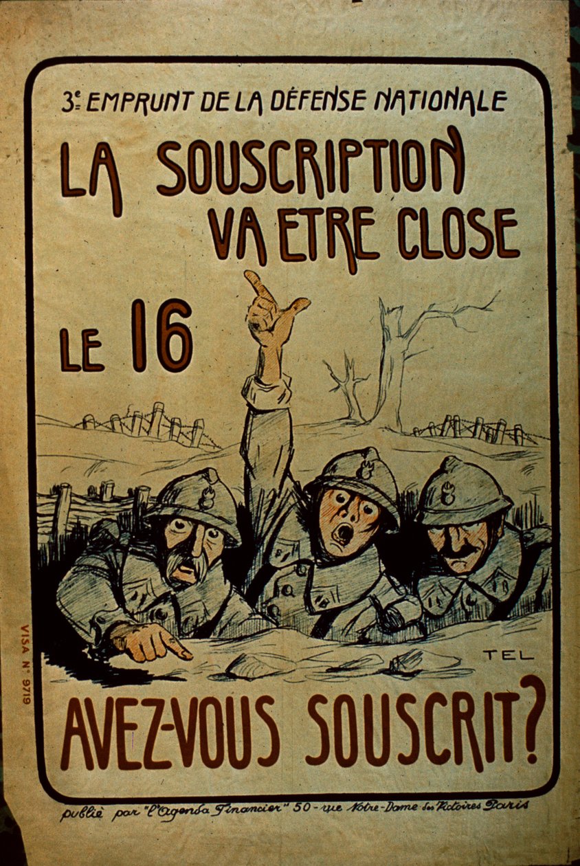 Fransk WWI War Bonds-plakat, 1914-18 av French School