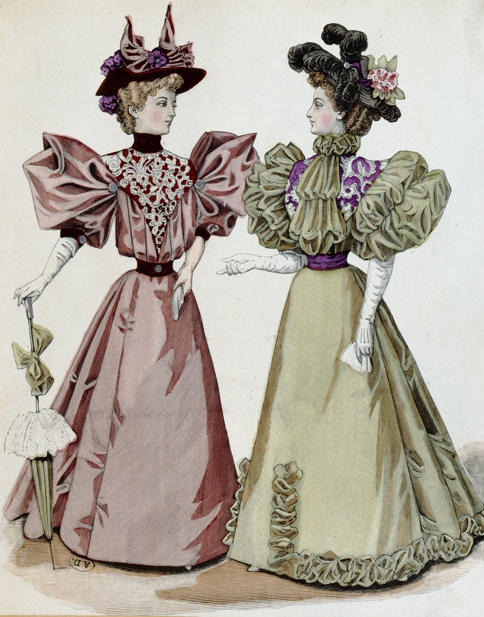 Fransk mote, 1895 av French School