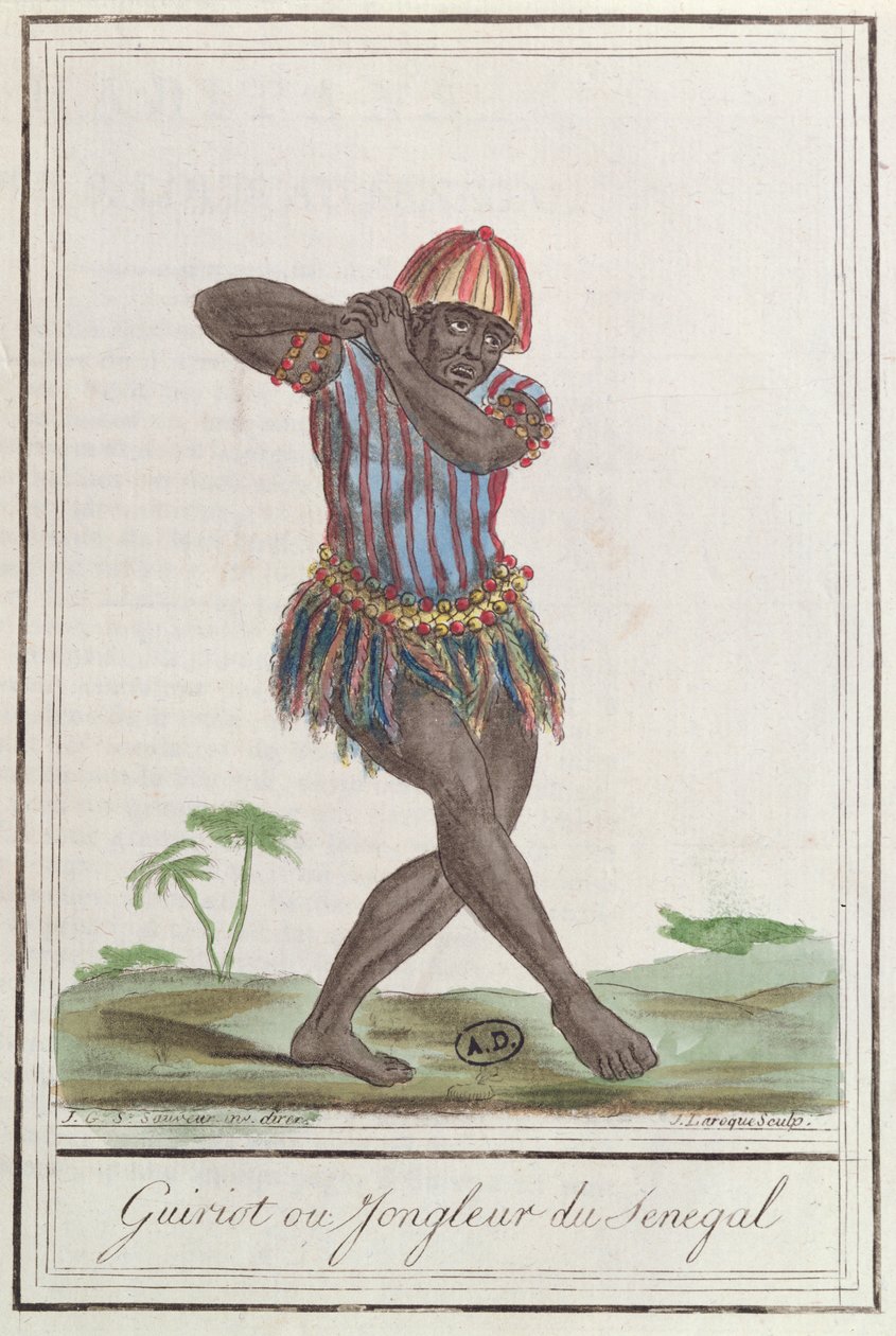 Griot eller Minstrel of Senegal, 1796 av French School