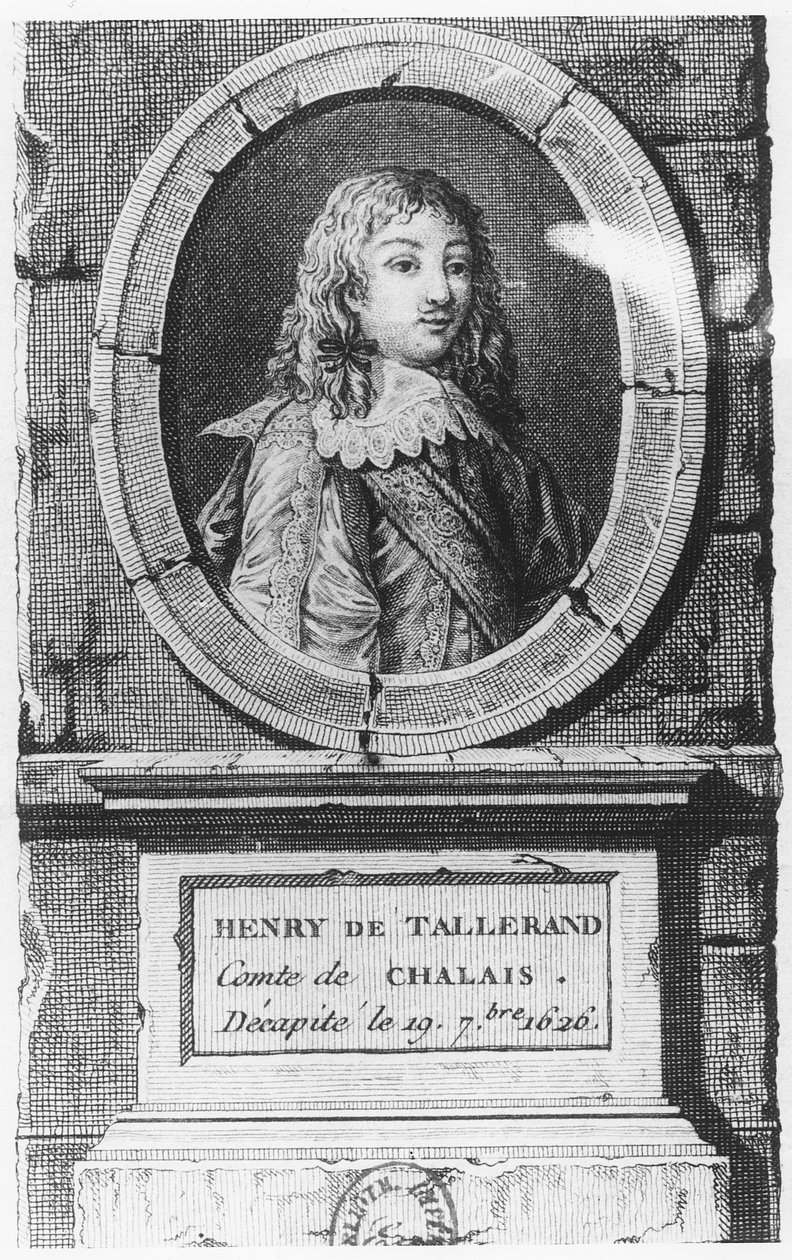 Henri de Talleyrand, greve av Chalais (gravering) av French School