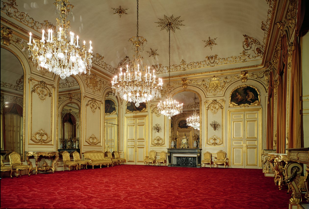Interiøret i Grand Salon av French School