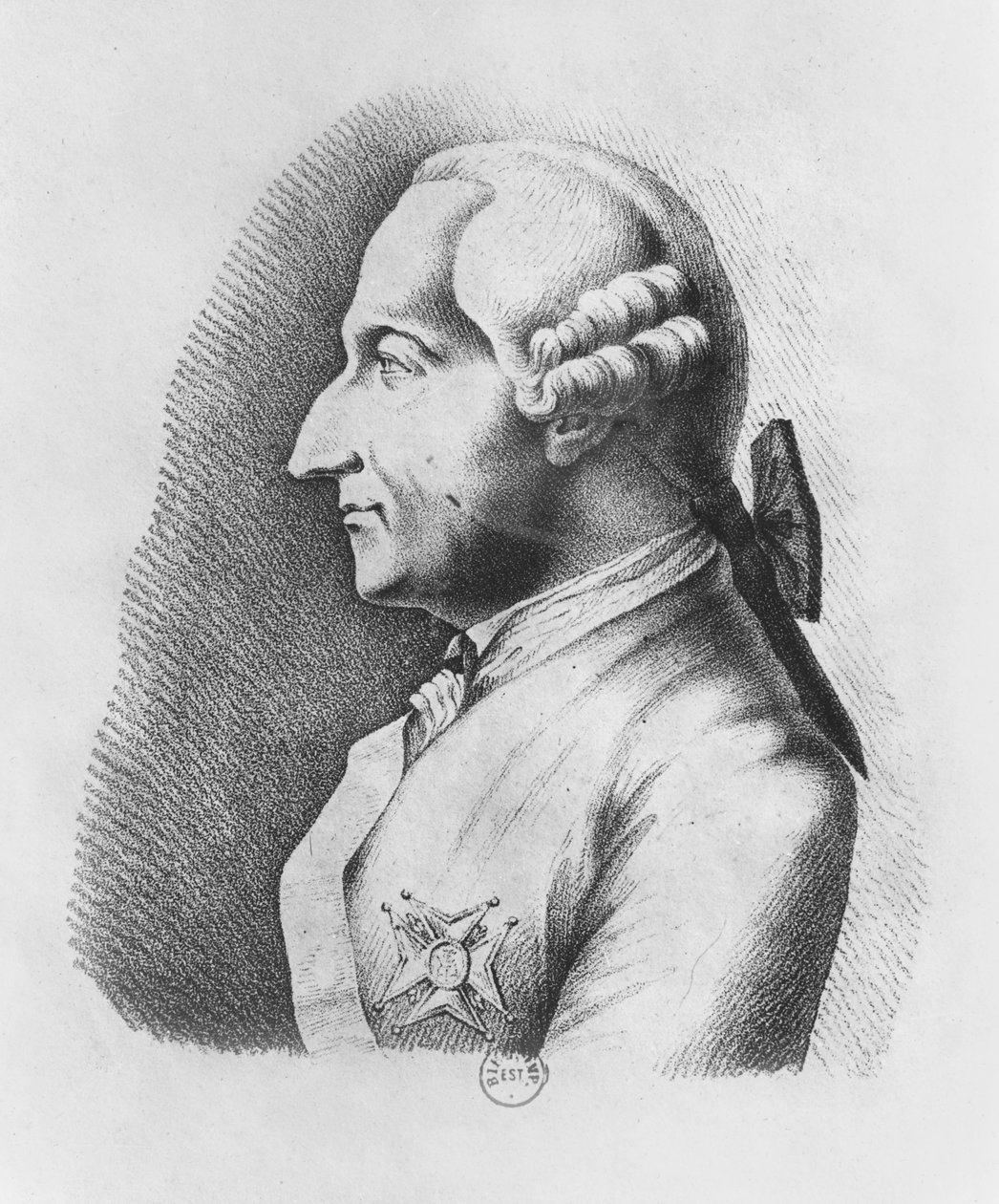 Jean-Baptiste Vaquette de Gribeauval (gravering) av French School