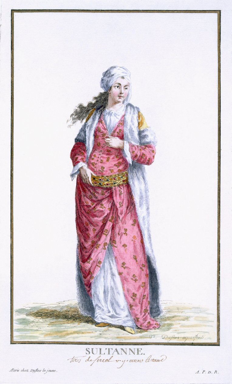 Kosem Sultan, (håndfarget gravering) av French School