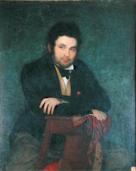 L. J. Begin (1793-1859) (olje på lerret) av French School