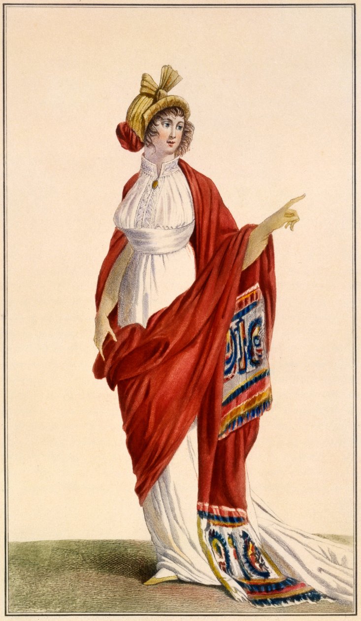 Aftenkjole i gresk stil for kvinner, 1789 av French School