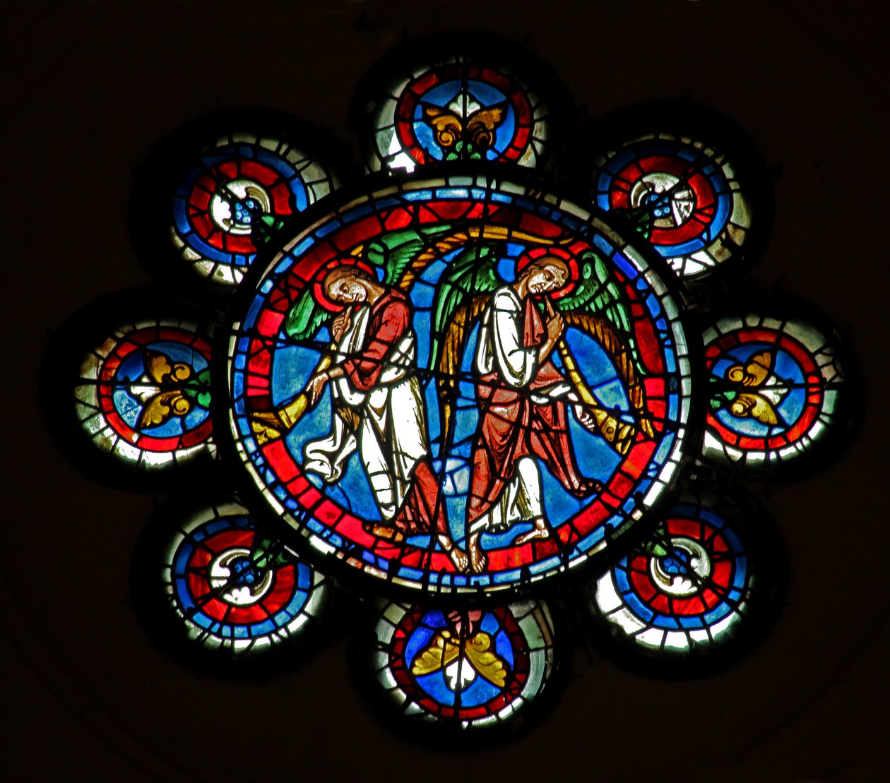 Den siste dommens engler med trompeter (w143) av French School