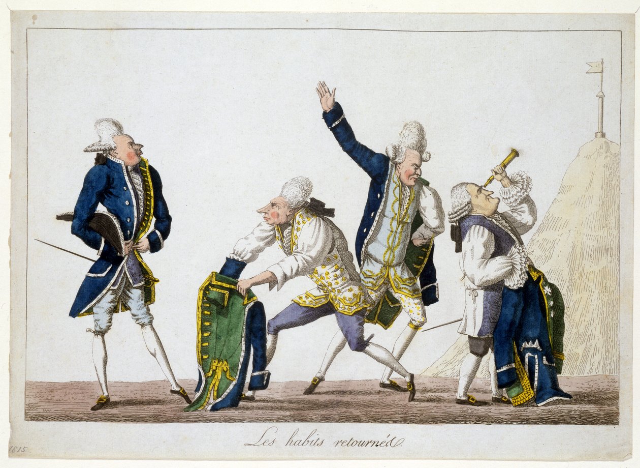 The Returned Habits, ca. 1815 (håndfarget gravering) av French School