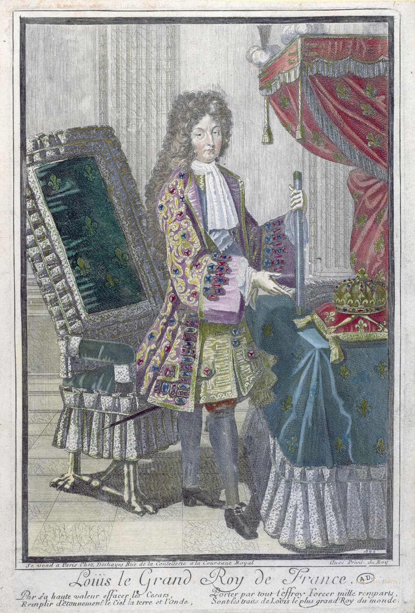 Louis XIV (fargegravering) av French School
