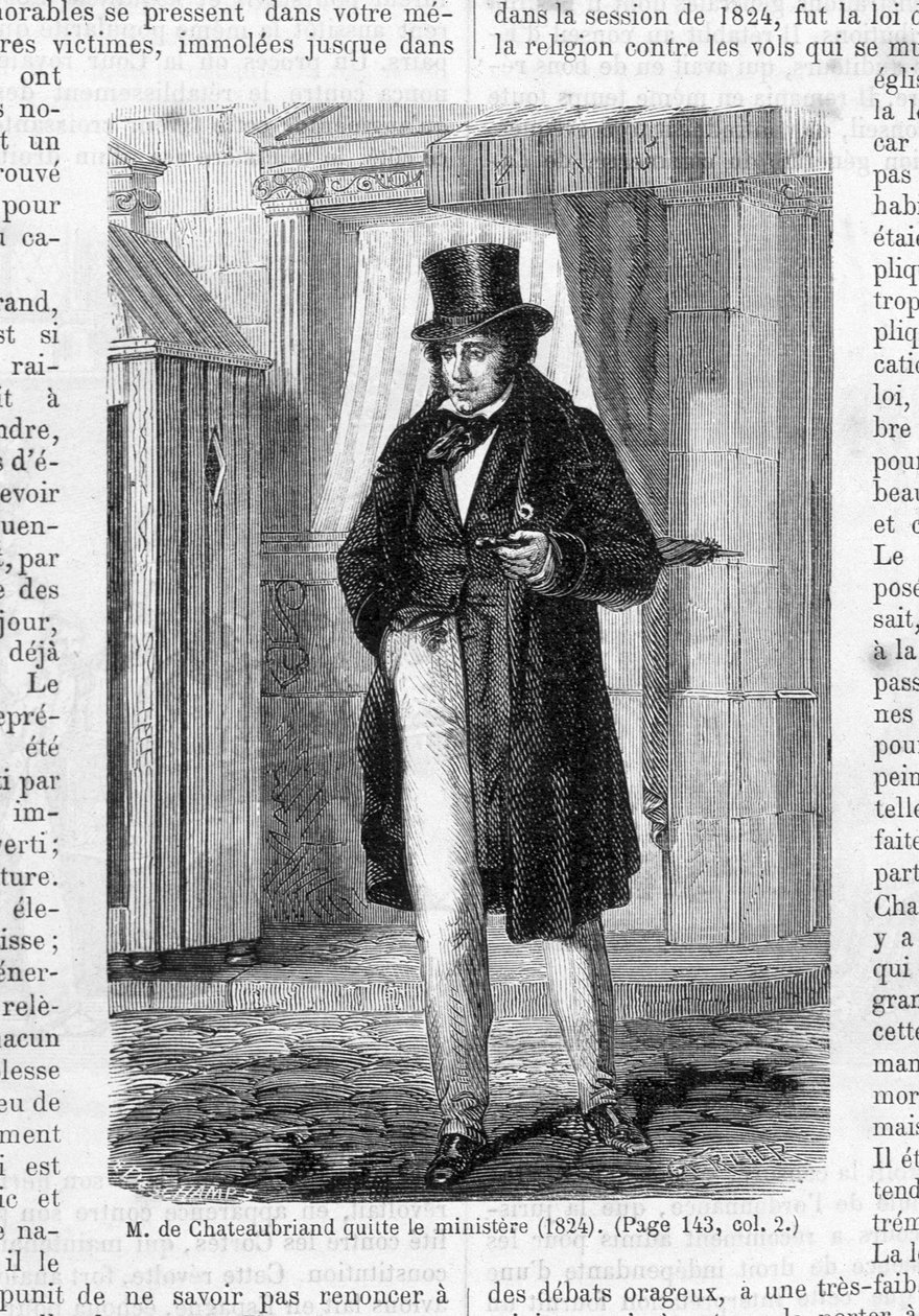 M. de Chateaubriand forlot departementet (1824). av French School