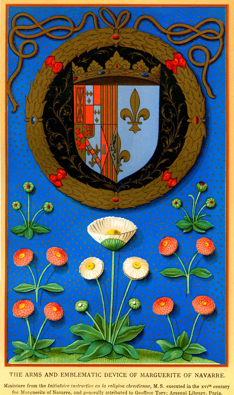 Marguerite de Navarres emblematiske enhet av French School
