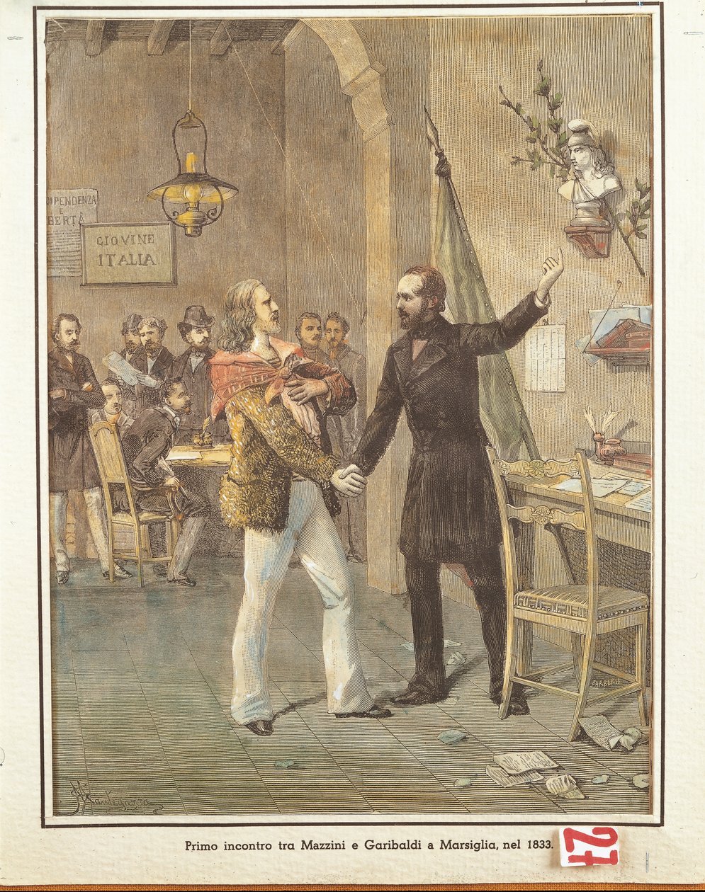 Mazzini og Garibaldi møtes i Marseille av French School
