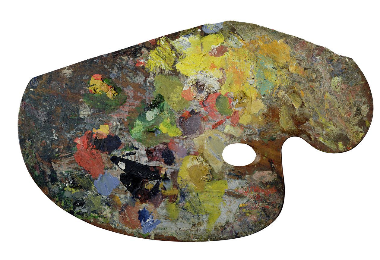 Monets palett (tre) (se også 182029) av French School