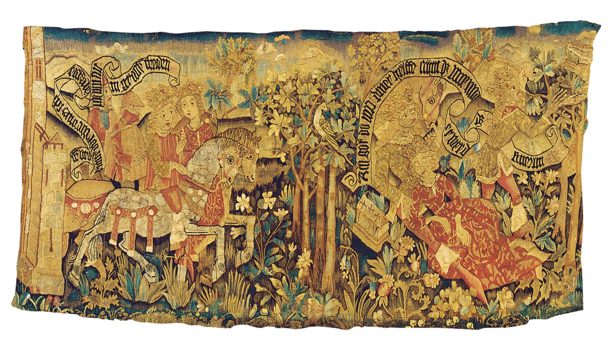 Mytologisk billedvevfragment, Strasbourg, ca. 1470-80 av French School