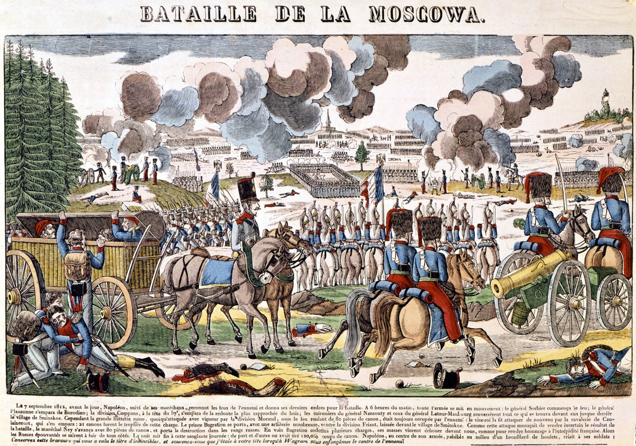 Napoleon I i slaget ved Moskova av French School
