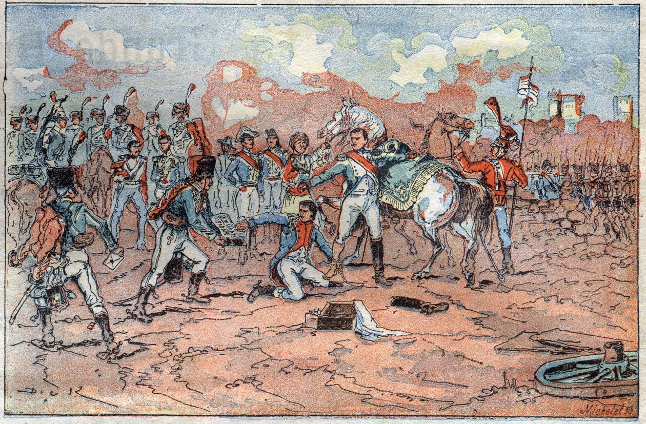 Napoleon I, sår foran Regensburg av French School