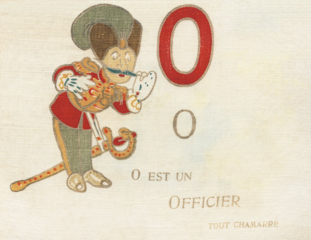 O er en kampoffiser. av French School