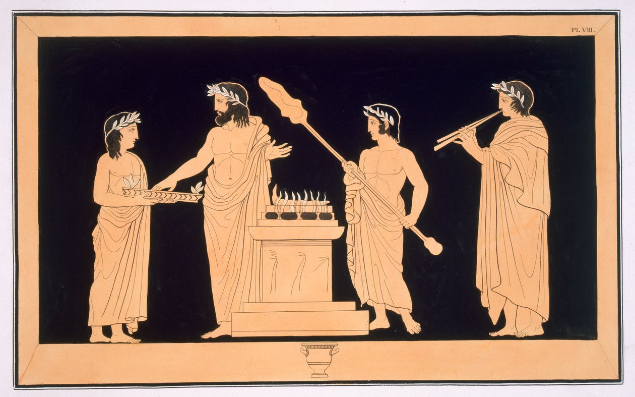 Ofringer ved et alter, utgitt 1808-10 av French School
