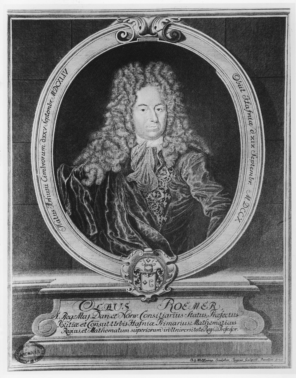 Olaus Romer (engraving) av French School